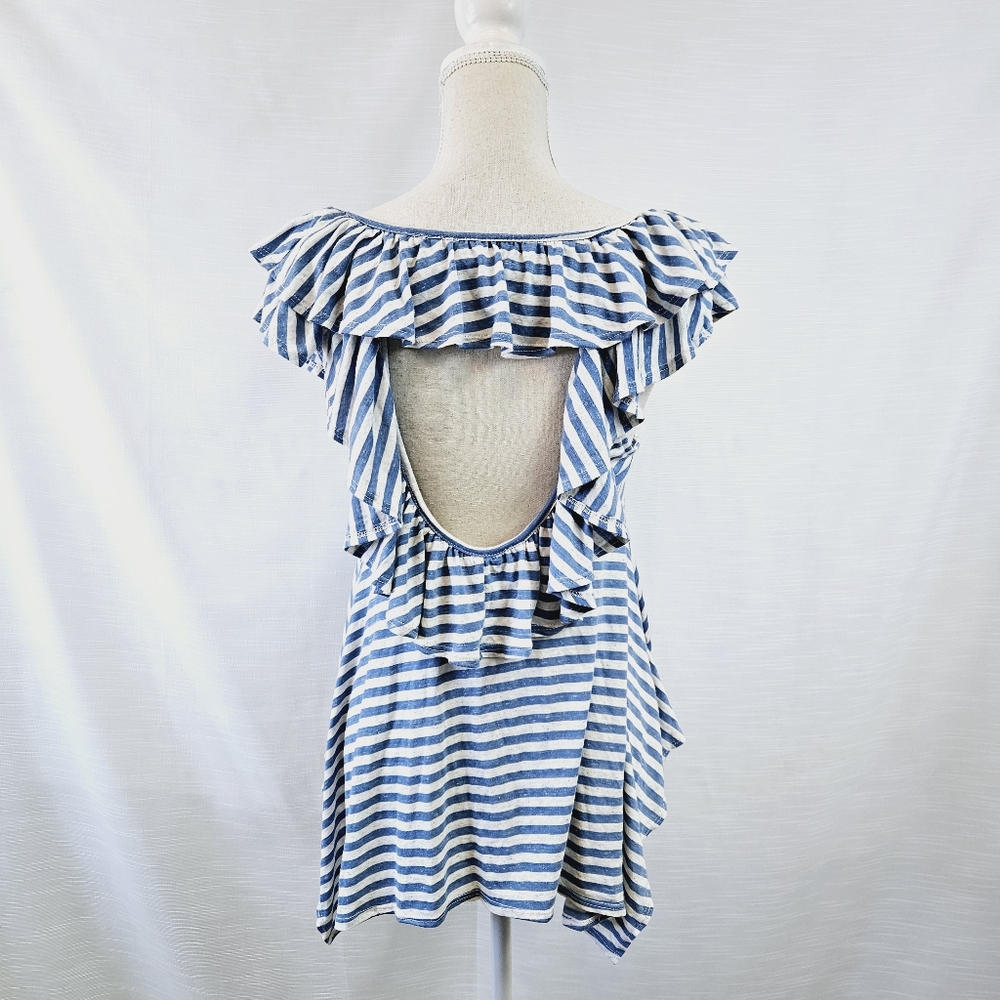 NWOT Free People Beach Stripe Ruffle Tank X-small - Picture 6 of 9